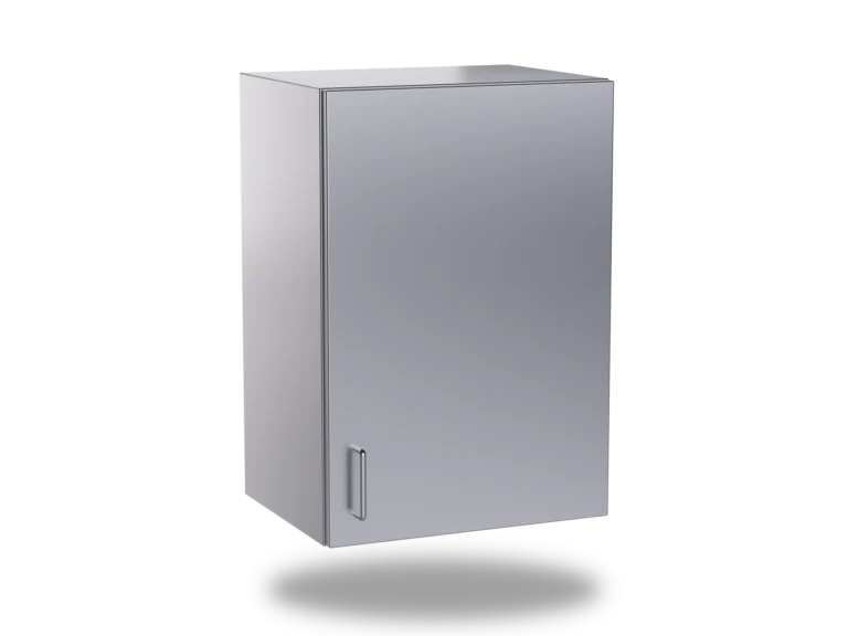 Stainless steel wall-mounted cabinet with one door