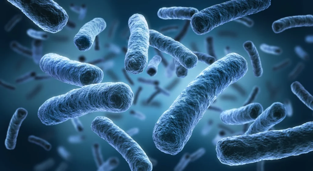 3D illustration of bacteria as a symbol for Legionella prevention